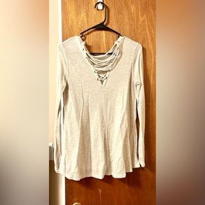 Size Small Beige long sleeved shirt